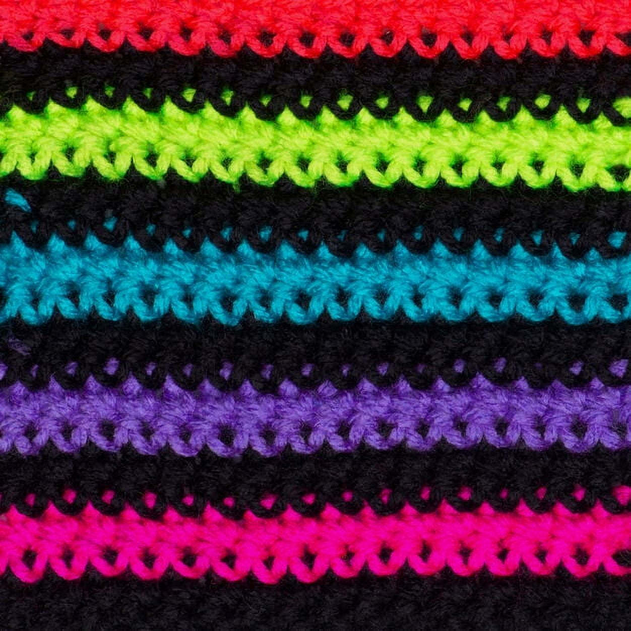 Red Heart Super Saver Jumbo #4 Medium Acrylic Yarn, Neon Stripe 10oz/283g, 482 Yards