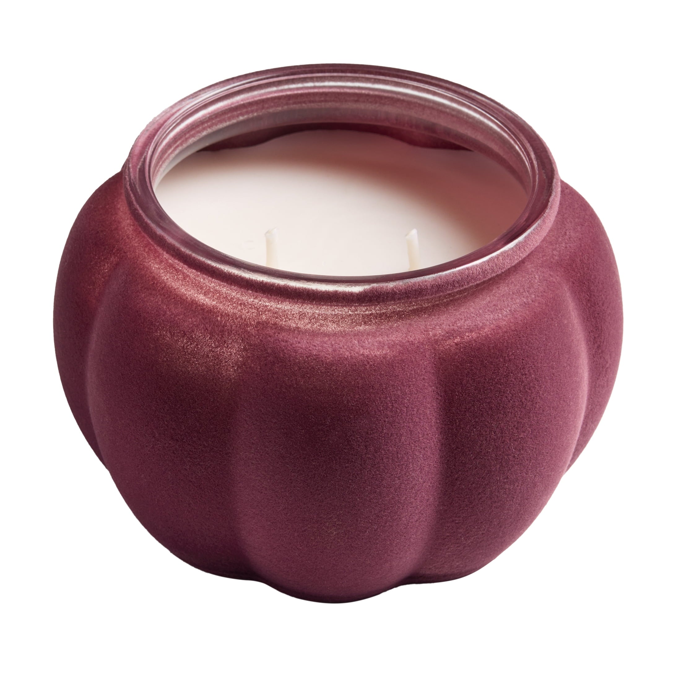 Better Homes & Gardens Flocked Pumpkin Jar Candle, Pumpkin Snickerdoodle Swirl, 2-Wick, 12.7 oz