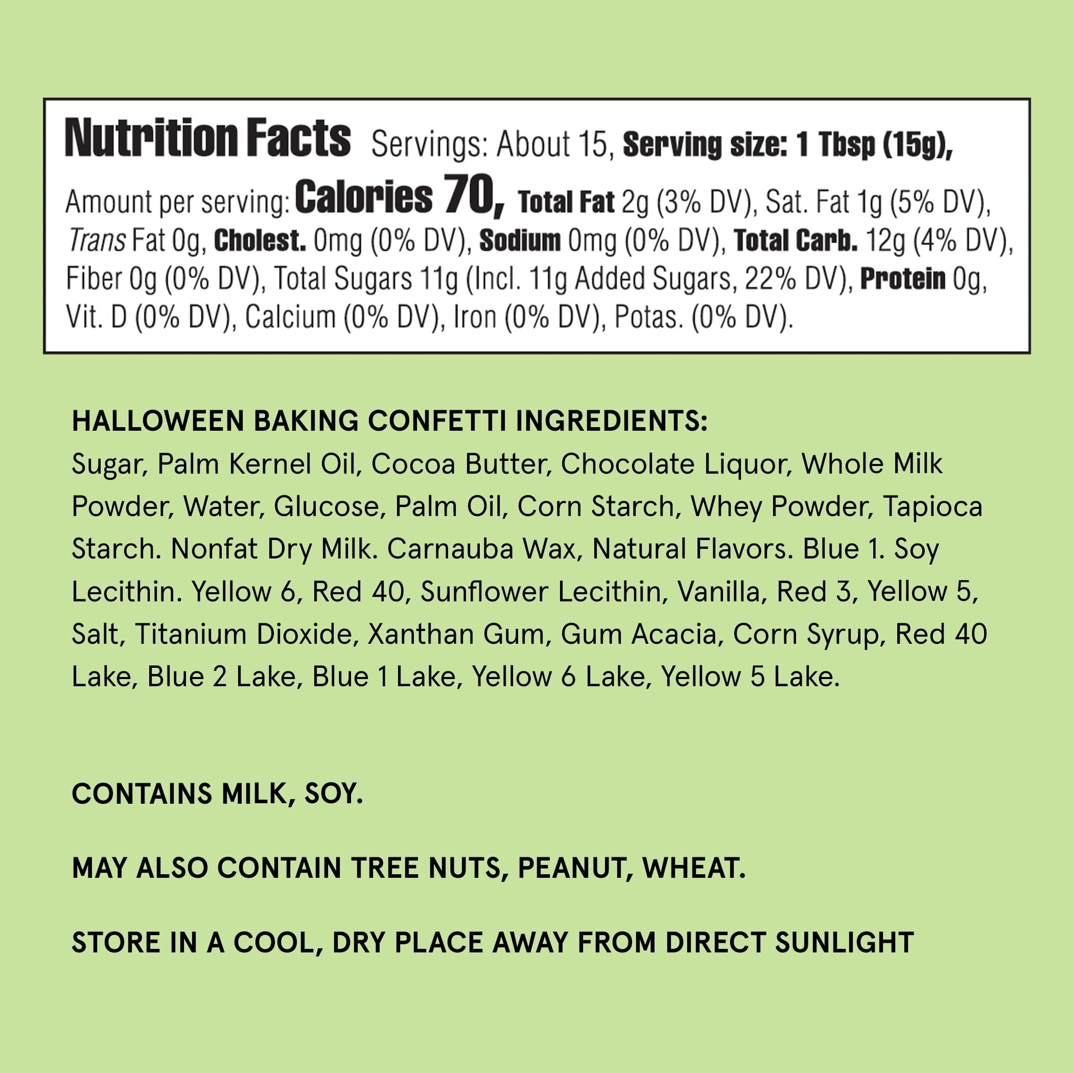 Fancy Sprinkles Halloween Baking Confetti with Sprinkles and Chocolate Candy Pieces, 8 oz Bag