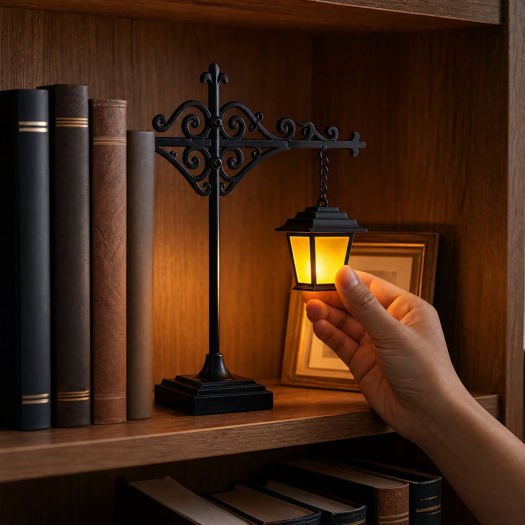 Nkmbld Halloween Bookshelf Lamp, Vintage Library Lantern Decorative Bookshelf Lighting, Hanging Ghost Lantern Book Shelf Light, Halloween Decorations Indoor