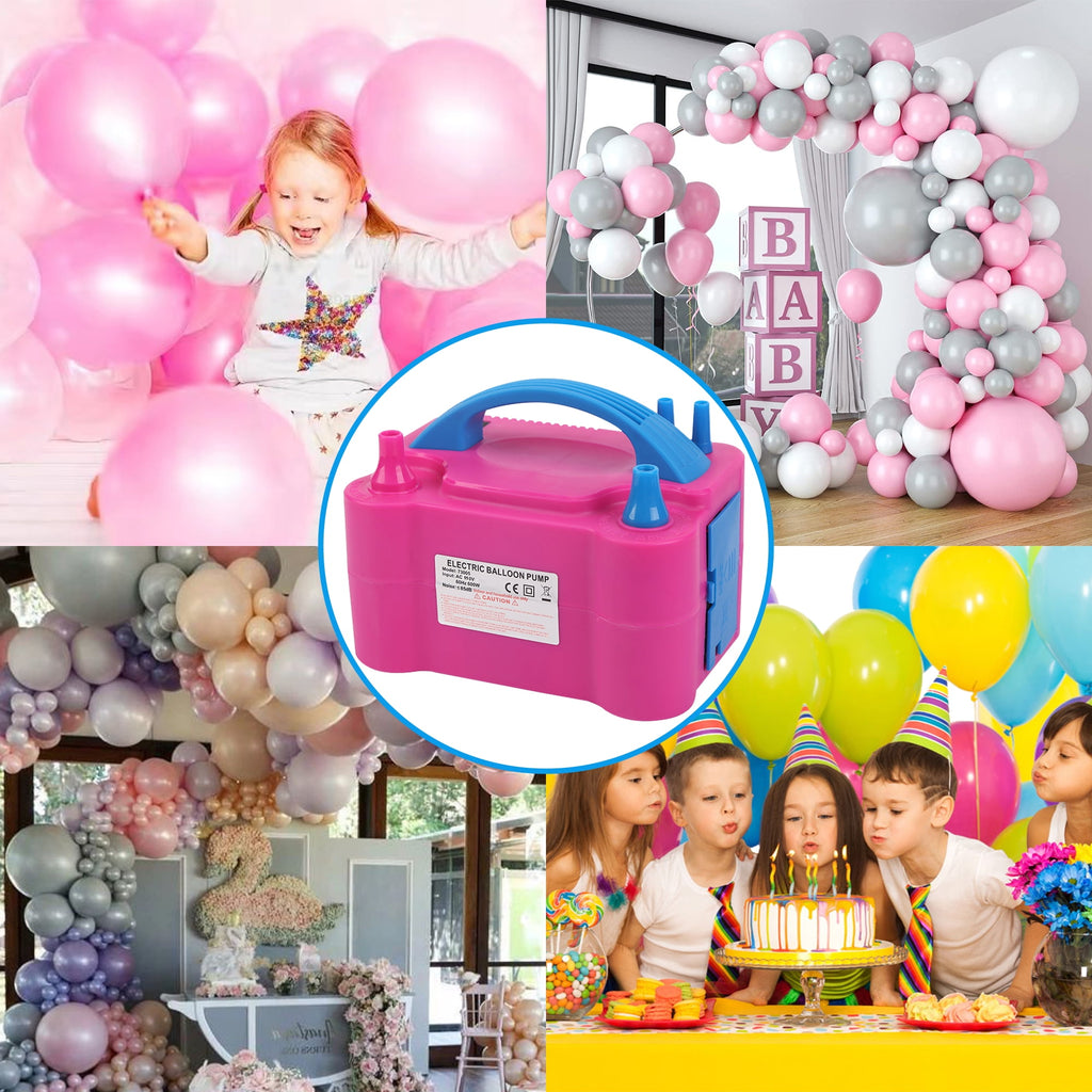 Electric Balloon Pump, Portable Dual Nozzle Blower Air Balloon Pump & Inflator for All Balloons Party Wedding Decoration