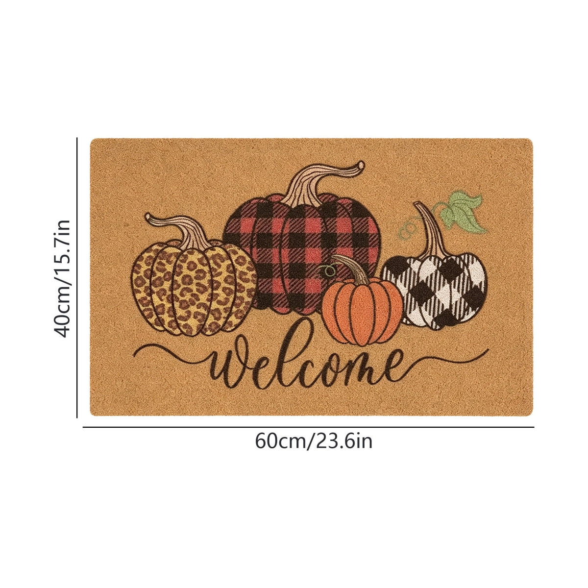 WWC Halloween Door Mat, 32x20 inch Halloween Decor Thick Non Slip Ghost doormat, Entryway Rug for Fall Party Indoor Outdoor Front Porch