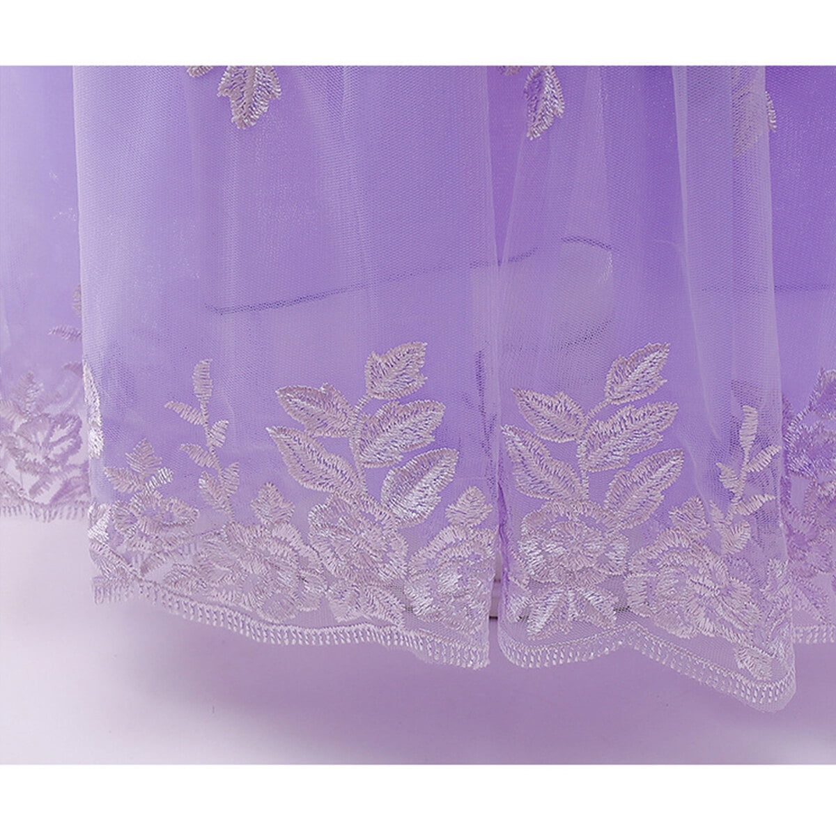 HAWEE Princess Dress for Girl Pink Cosplay Halloween Costume Puff Sleeve Layerd Dresses
