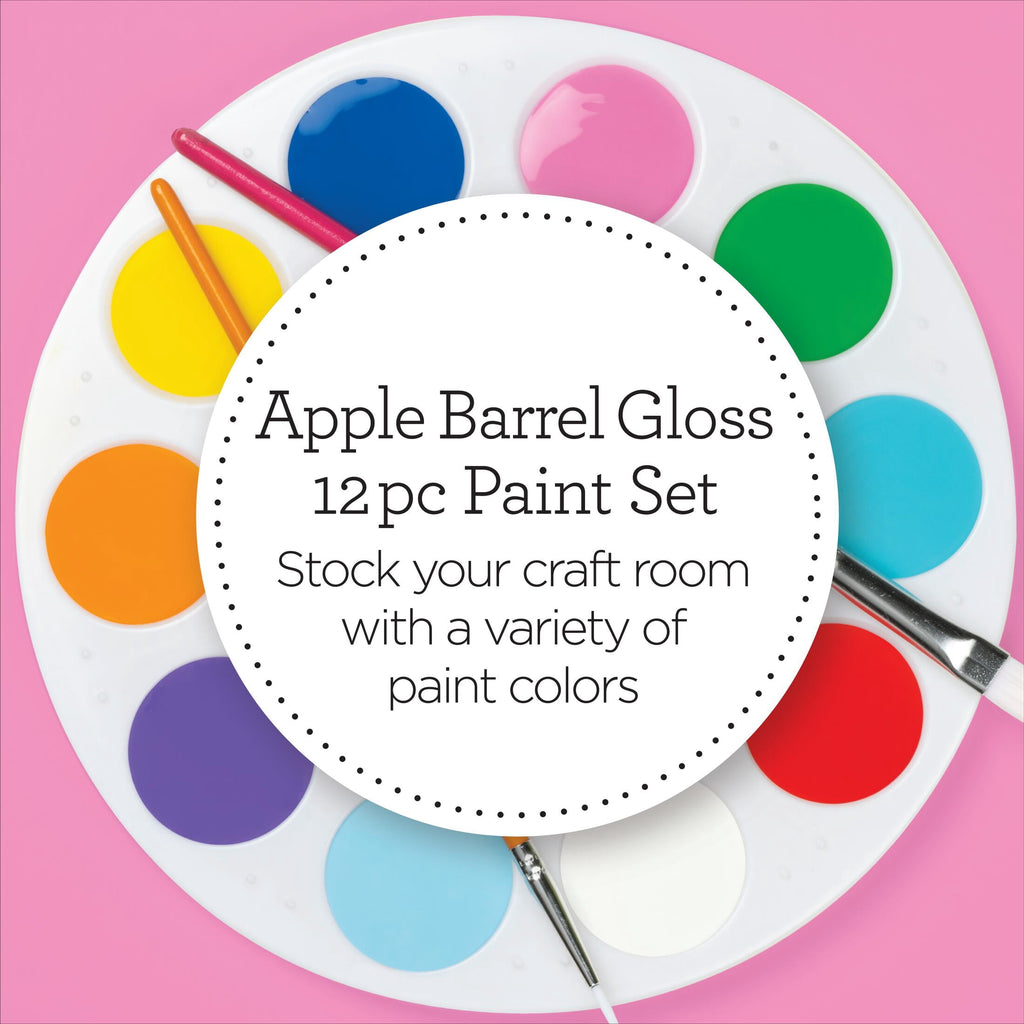 Apple Barrel Homegrown Hues 2 fl oz Acrylic Craft Paint Kit, Matte Finish, 12 Piece