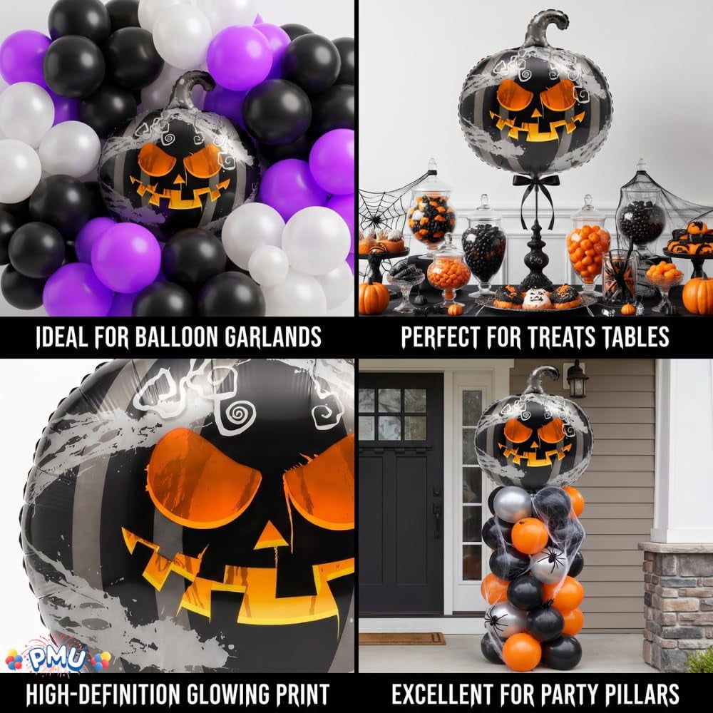 PMU Halloween Flying Ghost 24 Inch Mylar-Foil Balloon (10/pkg) Pkg/1