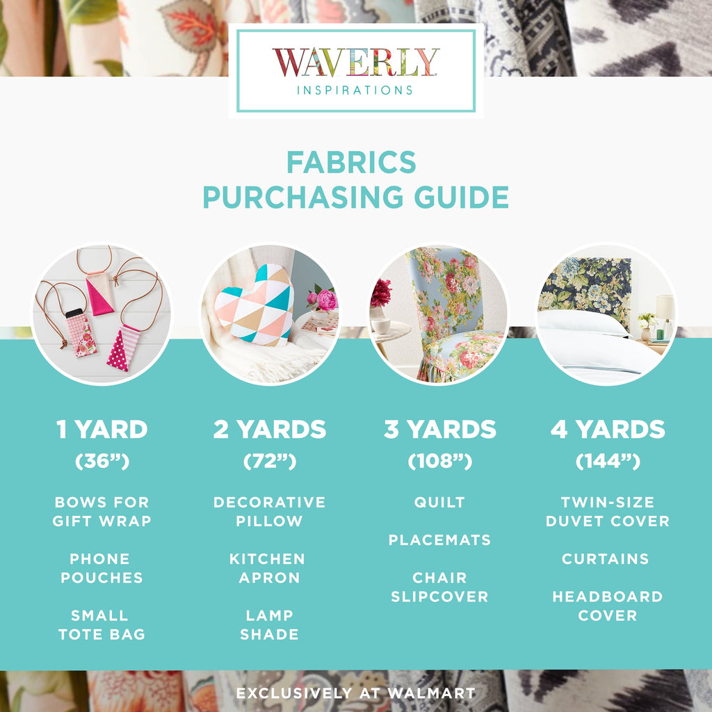 Waverly Inspirations 1 Yard Cut 100% Cotton Sewing & Craft Fabric, Batik Magenta, 44 in Wide