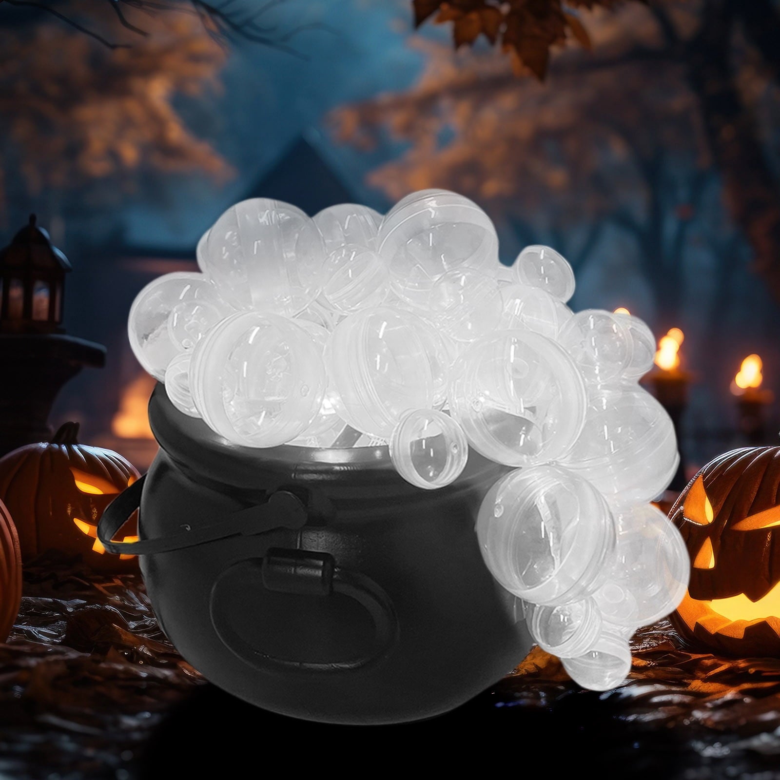 Muecwrye Halloween Decorations Outdoor, Halloween Clearance! Halloween Witches Cauldron on Tripod with Lights, DIY Bubbling Cauldron Set Decor for Home Porch Outside, Halloween Party Supplies