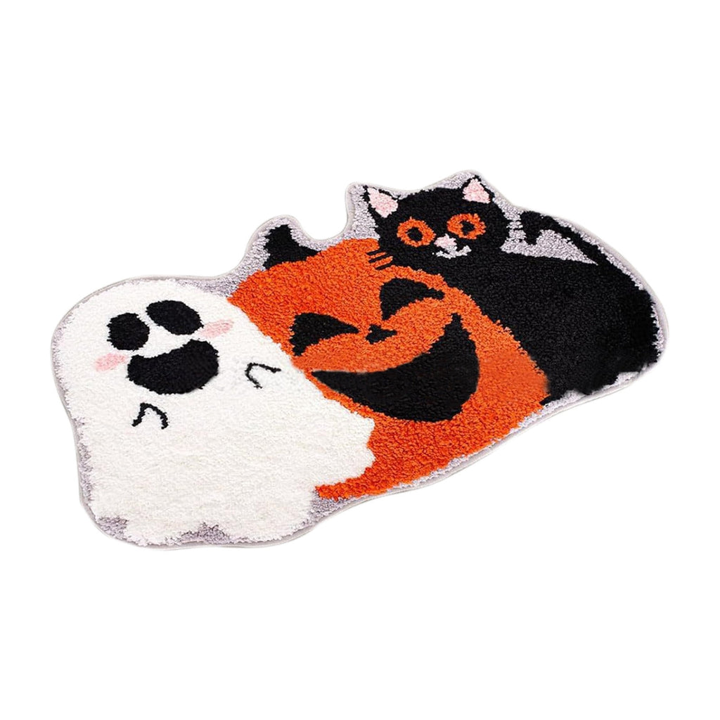 HOARBOEG Halloween Bath Mat, Non-Slip Pumpkin Rugs, Fall Thanksgiving Kitchen & Bathroom Decor Doormat, Soft Floor Mat with Rubber Back, 19.6*31.4in, Machine Washable Door Mats