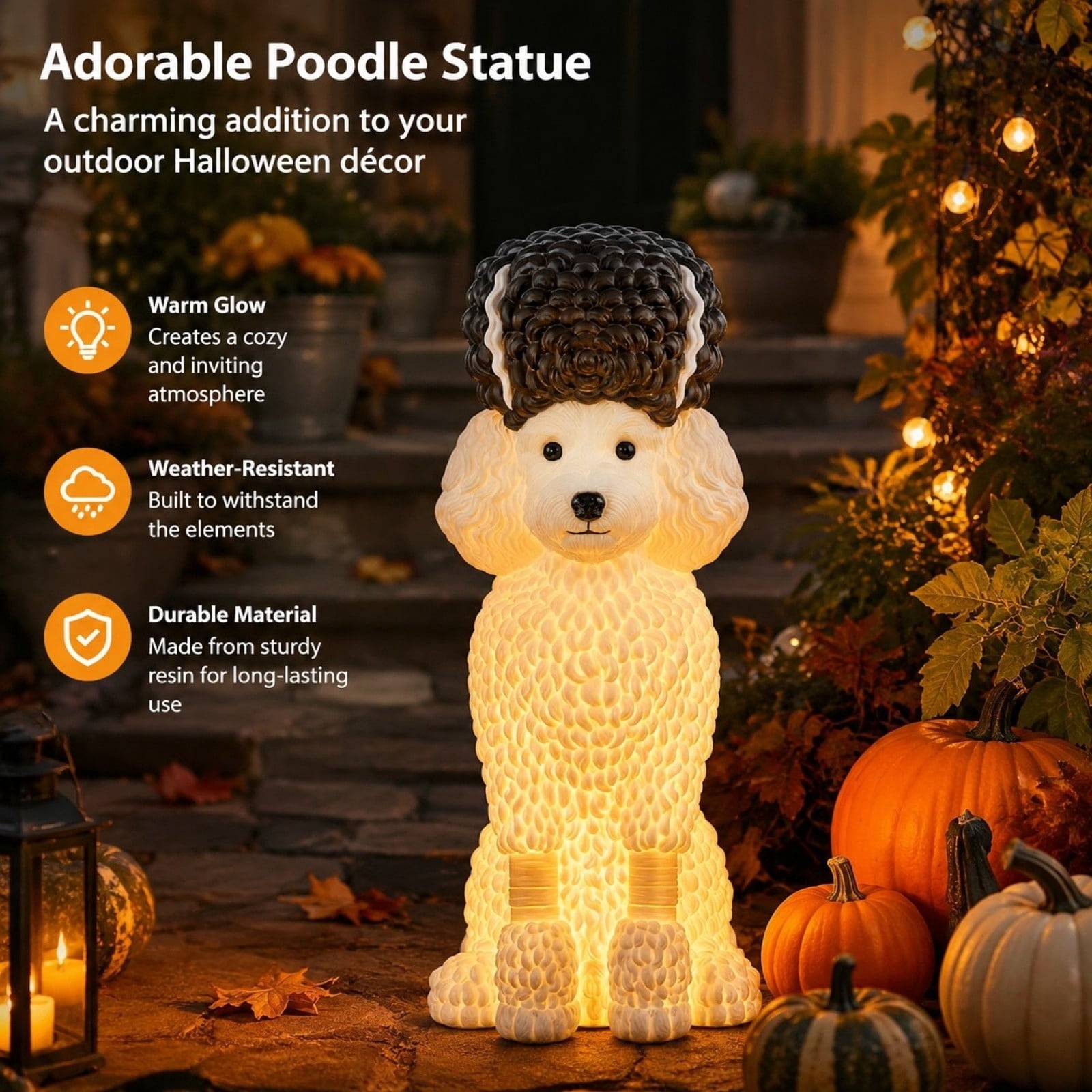 Halloween Ghost Decor 10", Witch Ghost Figurine for Porch Table, 1 Pack