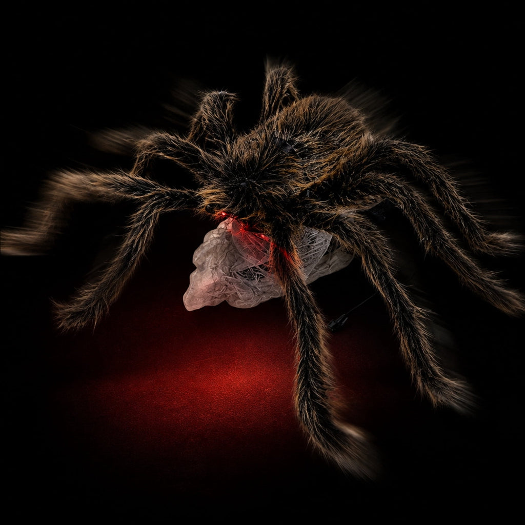 Halloween Jumping Prop Animated Pops Up Fuzzy with Light Sounds Scary Electrics Trick Toy Haunteds House Outdoor Indoor Horror Decor