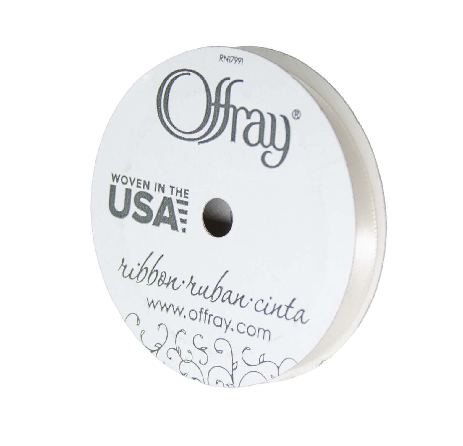 Offray Ribbon, Red Wine 3/8 inch Single Face Satin Polyester Ribbon, 18 feet