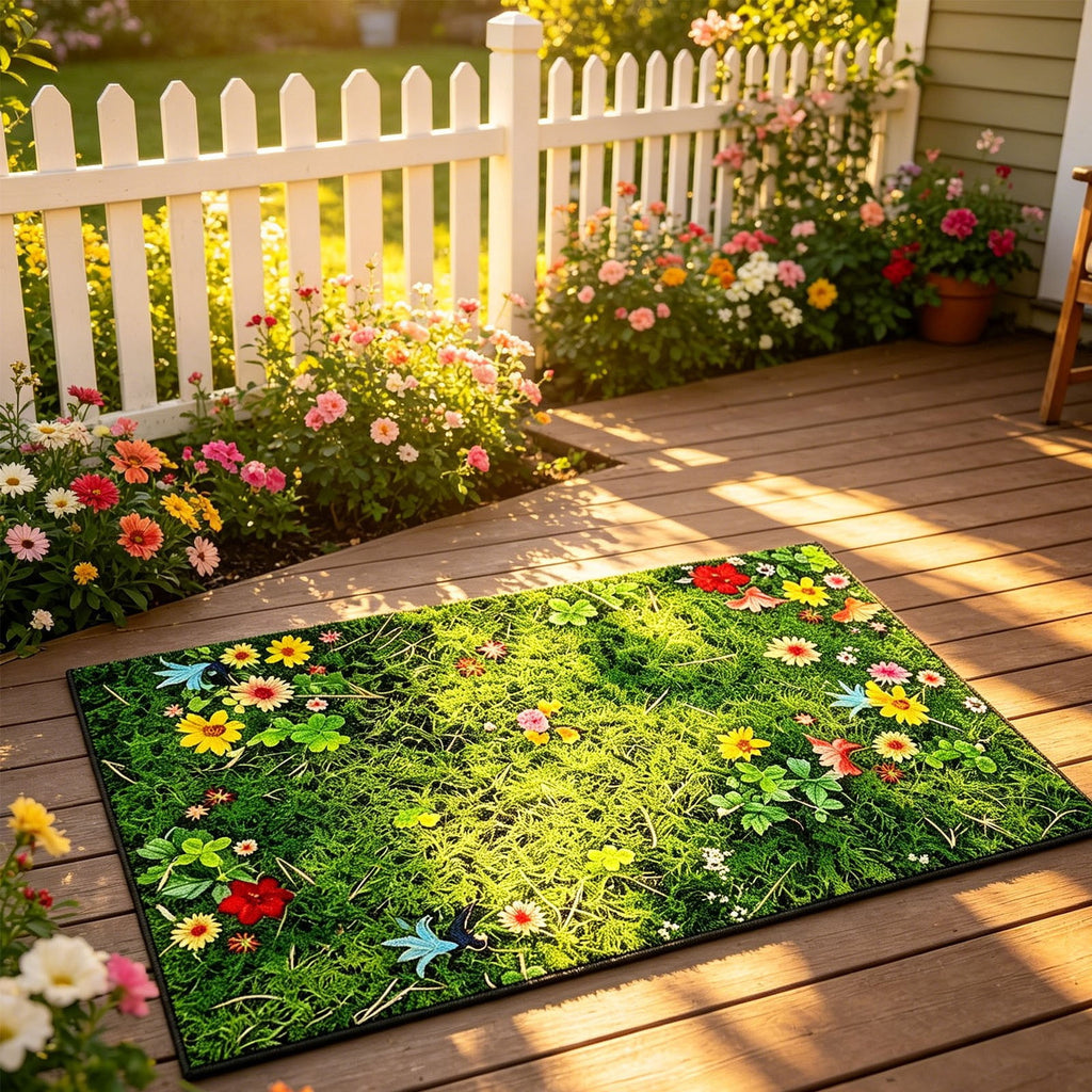 Front Door Mat Indoor Outdoor Entrance Rug, Semicircular Entrance Mat, Half Round Waterproo Non-Slip Durable Rubber Doormat for Garage, Patio, 29.5 inch