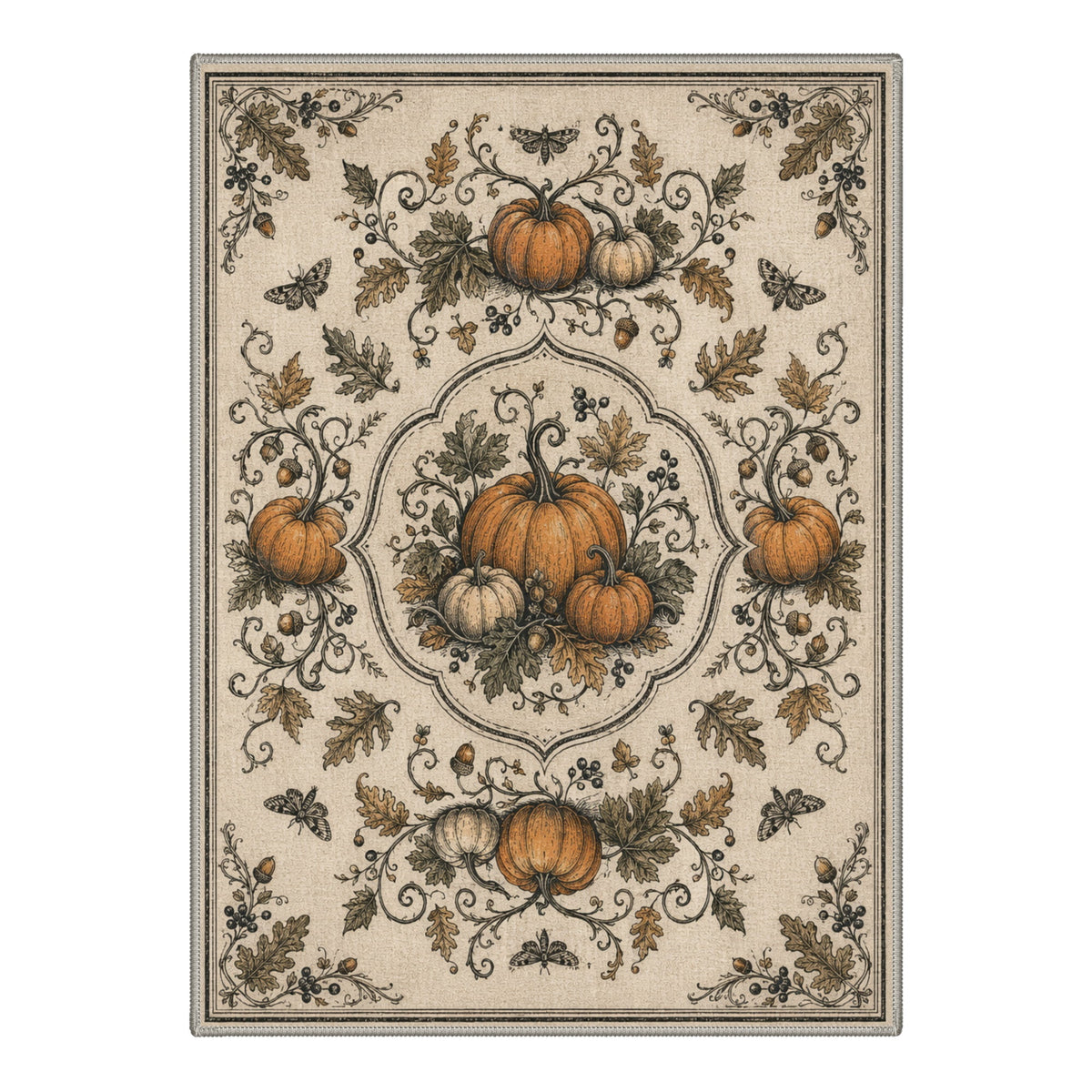 GENIMO 2'x3' Halloween Doormat, Washable Non Slip Soft Whimsical Cat Outdoor Door Mat for Front Door Covered Porch Patio Entryway, Rustic Black