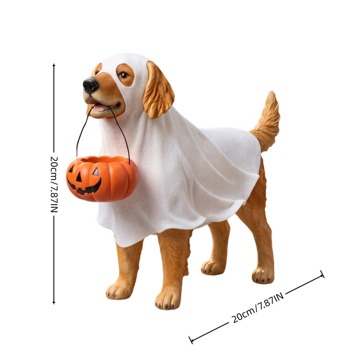 Halloween Ghost Decor 10", Witch Ghost Figurine for Porch Table, 1 Pack