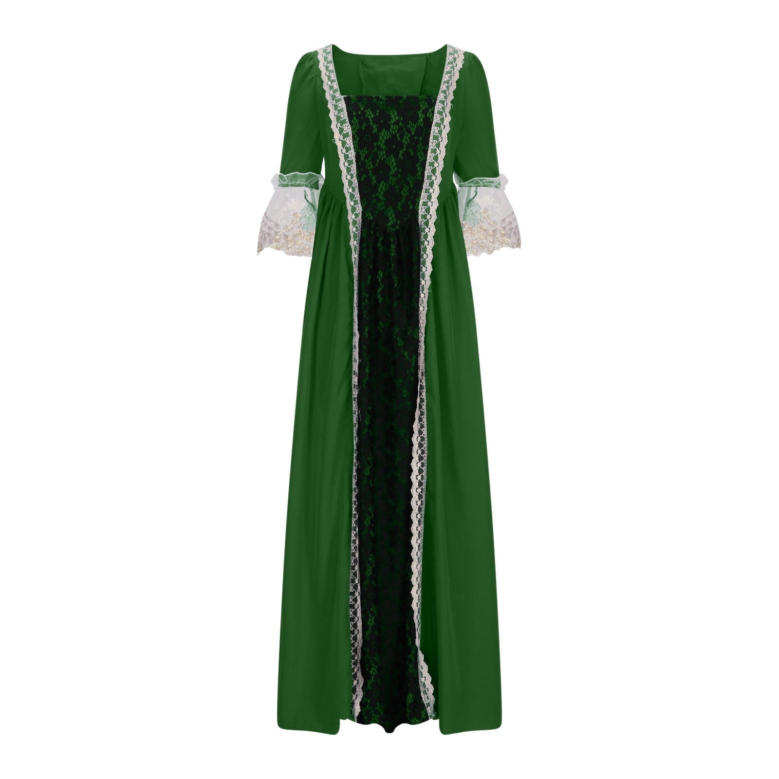 UPPADA Plus Size Victorian Dress for Women Lace Up Flare Sleeve Ball Gown with Corset Evening Party Maxi Gowns Vintage Cocktail Dress Wedding Dresses Early
