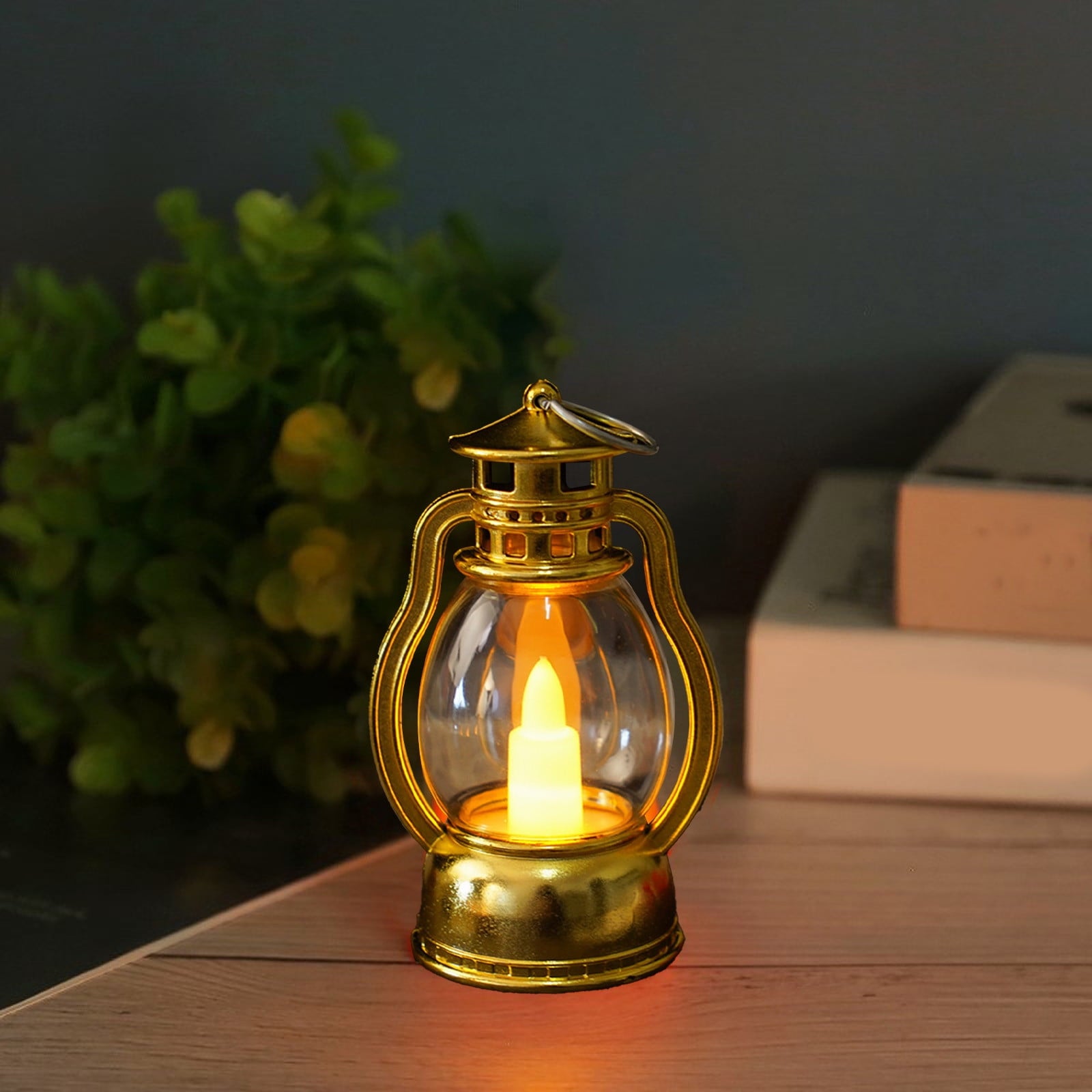 Djiypn Mini Lanterns 2Pack LED Small Lanterns Decorative Indoor Outdoor Hanging Lantern Decorative Candle Light Farmhouse Decor for Weddings Western Camping Party Halloween Christmas Decorations