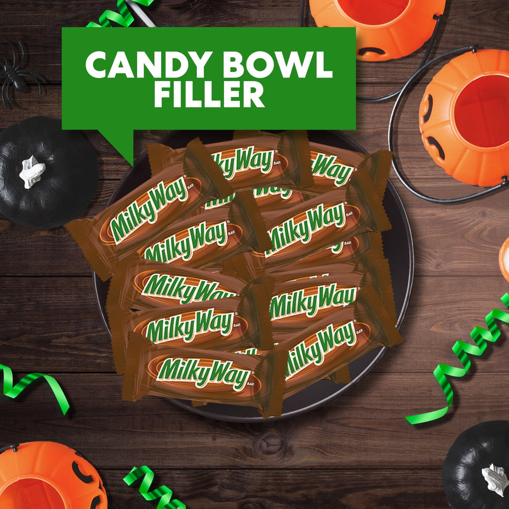 Milky Way Caramel Nougat Fun Size Halloween Chocolate Bars, Treating Bag - 7.69 oz Bag