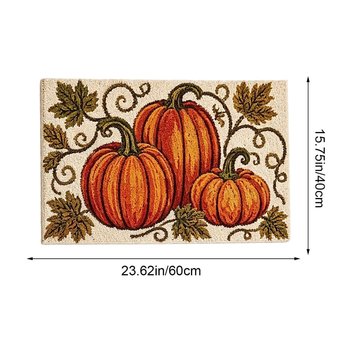 Halloween Decor Black Cat Doormat 15.75x23.62 Inch Fall Pumpkin Moon Design Non Slip Indoor Entrance Rug for Home Entryway Decor