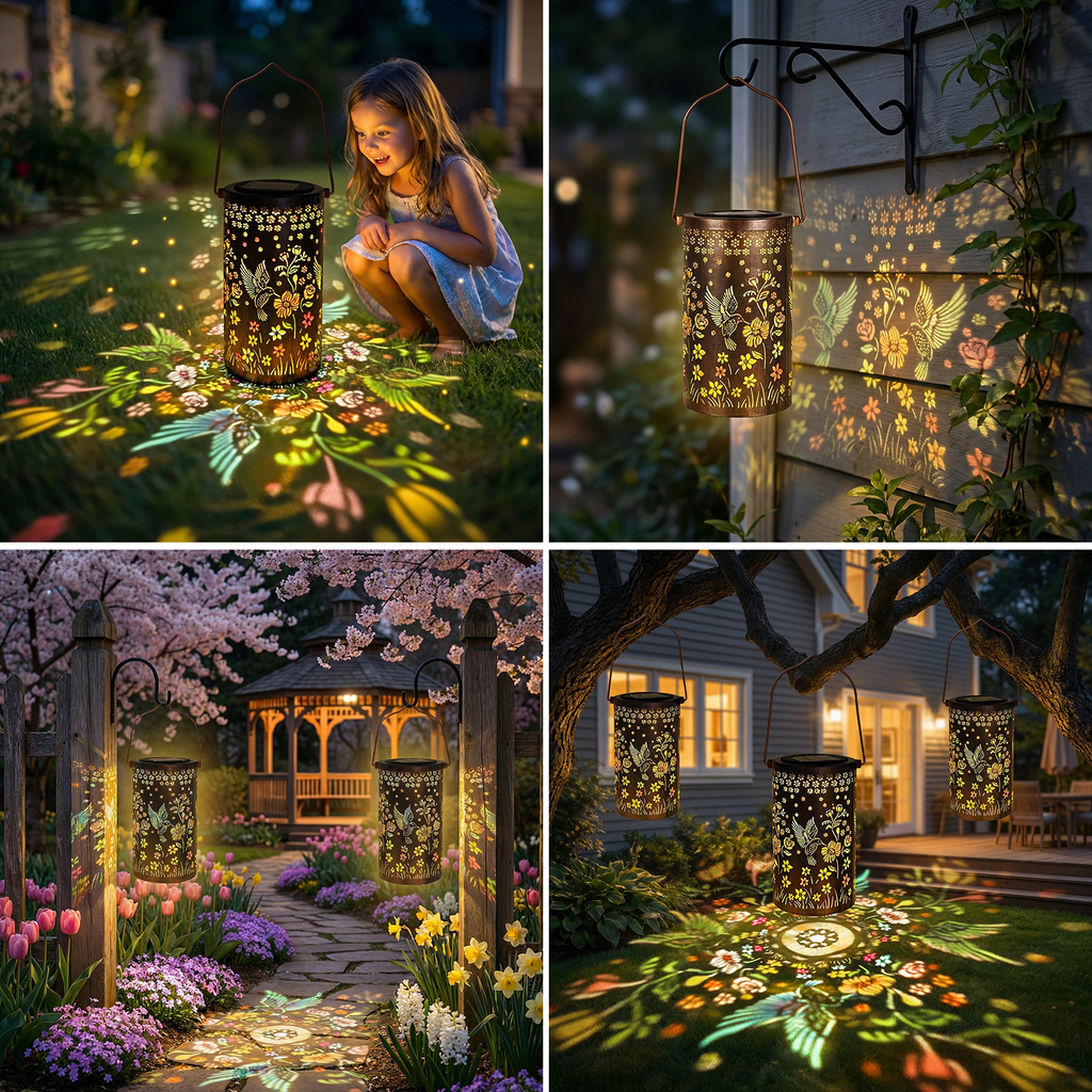 Colorful Solar Lanterns IP65 Outdoor Waterproof, Mother's Day Gifts for Women Mom Grandma - LED Colorful Sunflower Solar Lights Metal Hanging Lantern for Patio Yard Porch