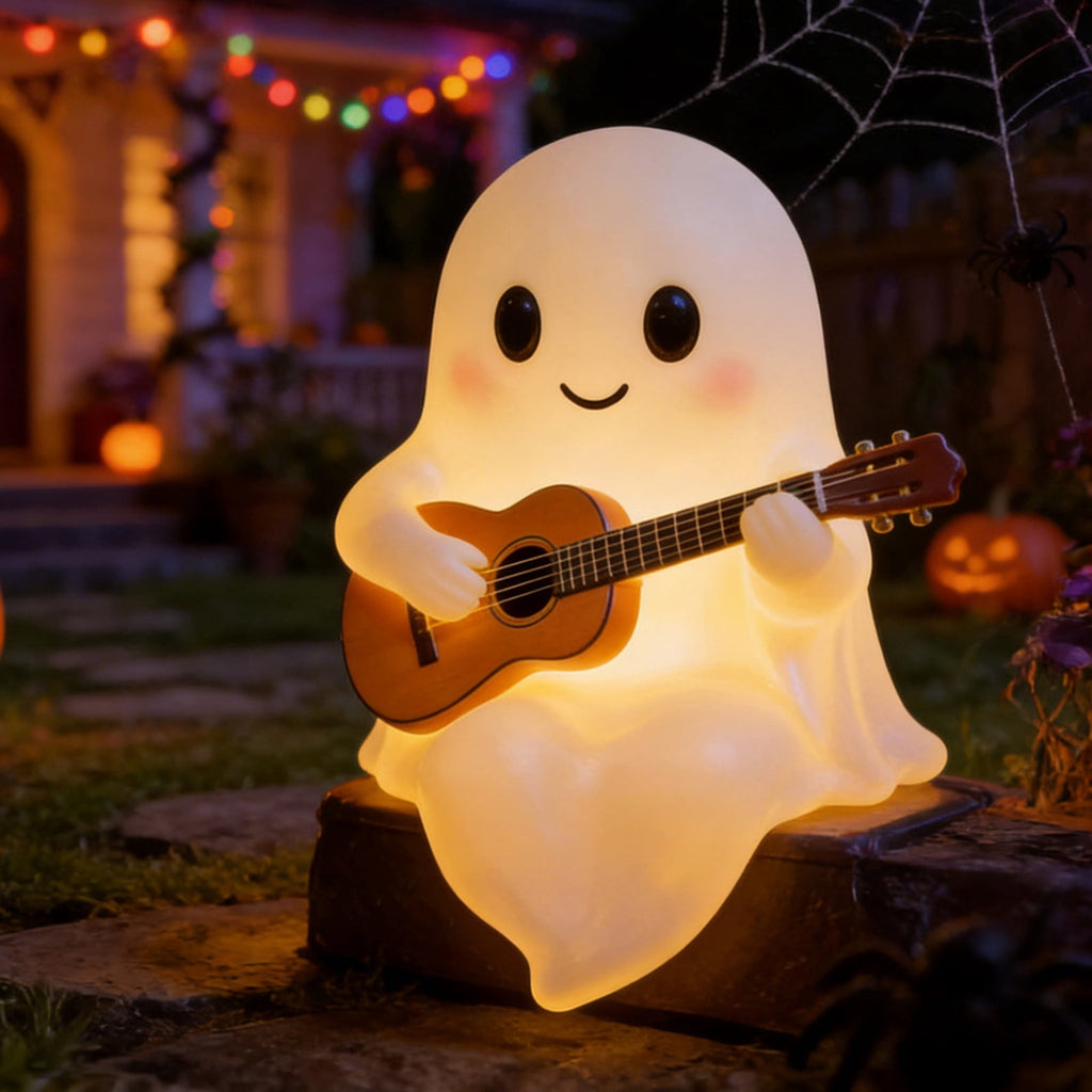 Ghost Night Light Halloween Decorations Bedside Night Light with Tap Control, Dimmable Nursery Decor Lamp, Fun Ghost Gift for K*ids, Halloween Room Decor, Ghost Lamp