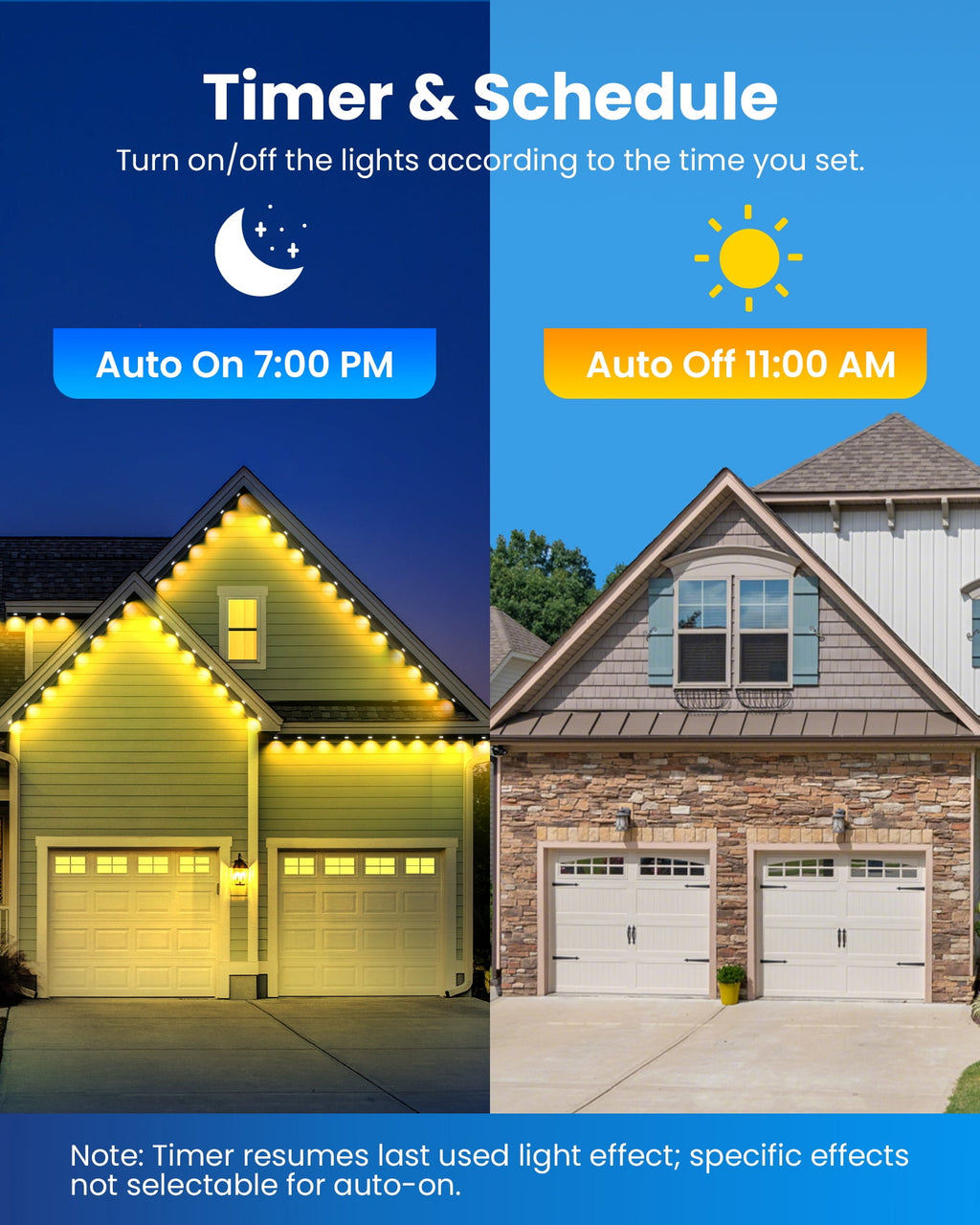 DAYBETTER 200ft Permanent Outdoor Lights, RGB Eaves String Lights with 100LED, Remote/APP Control, IP65 Waterproof, for Garden Halloween Christmas Party Decorations