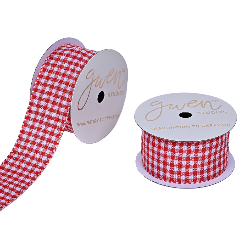 Hello Hobby 1.5" Red Gingham Ribbon, 3 Yards