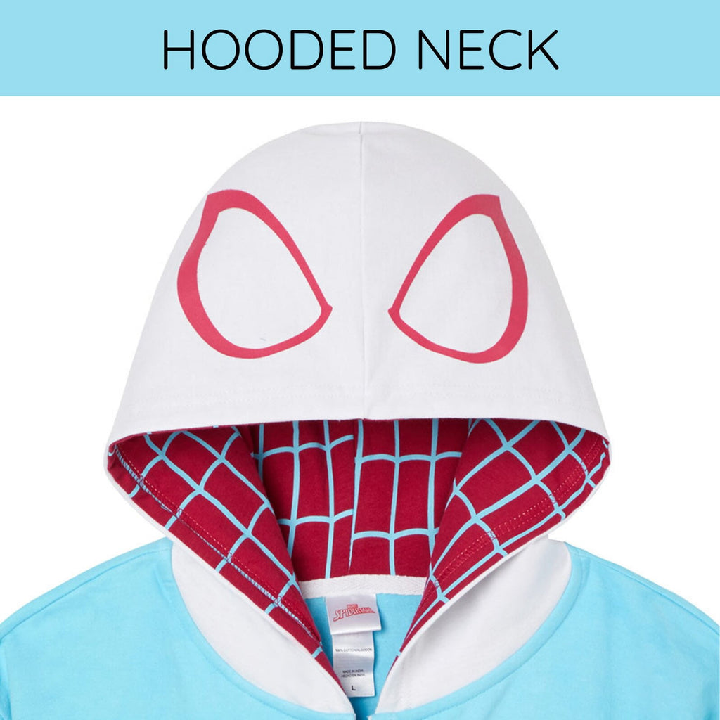 Marvel Spider-Man Adult Men or Women Cosplay Fleece Zip-Up Hoodie Miles Morales Charcoal