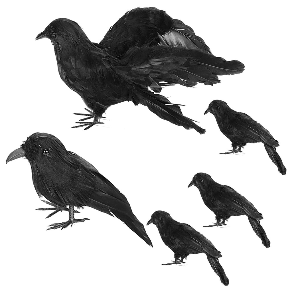 Gothic Mysterious Crow LED Flameless Candle, Luminous Sculpture, Gothic Home Decor Accent, Raven Lamp for Halloween Gifts, Bedroom Bedside, Living Room, Orange
