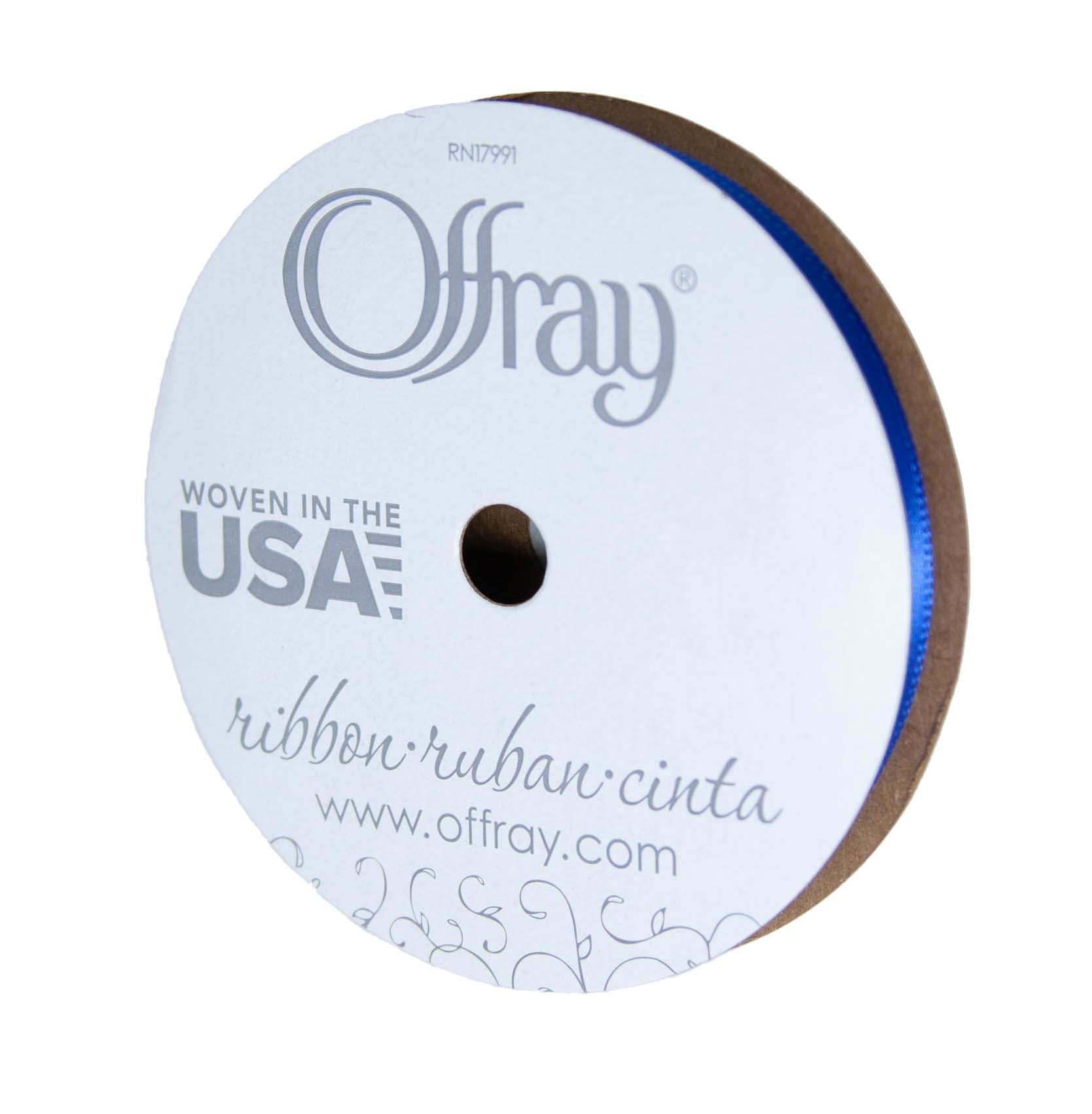 Offray Ribbon, Red Wine 3/8 inch Single Face Satin Polyester Ribbon, 18 feet