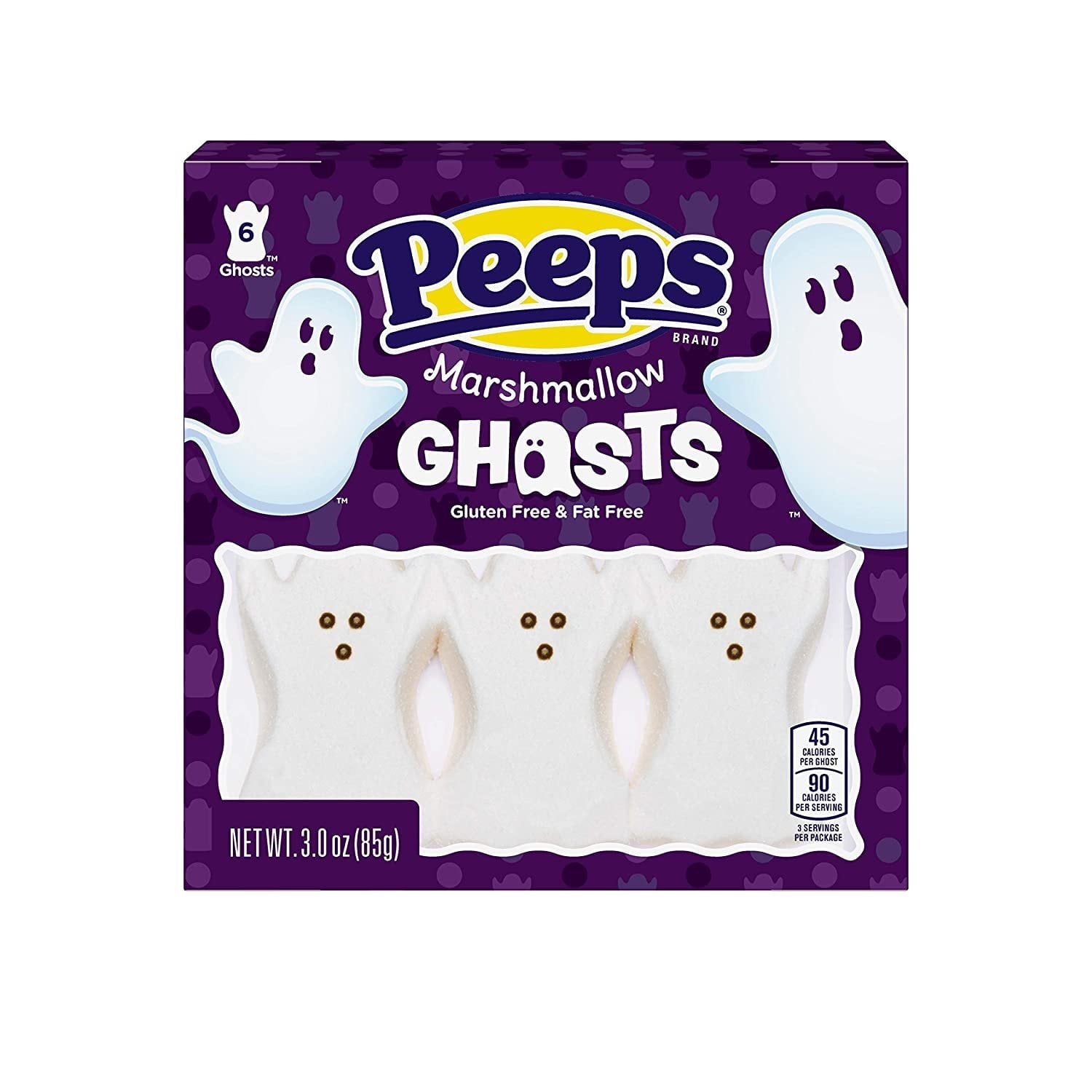 Halloween Peeps Marshmallow Candy Bulk Variety 4 Pack Ghosts and Pumpkins - 2 Ghosts and 2 Pumpkins