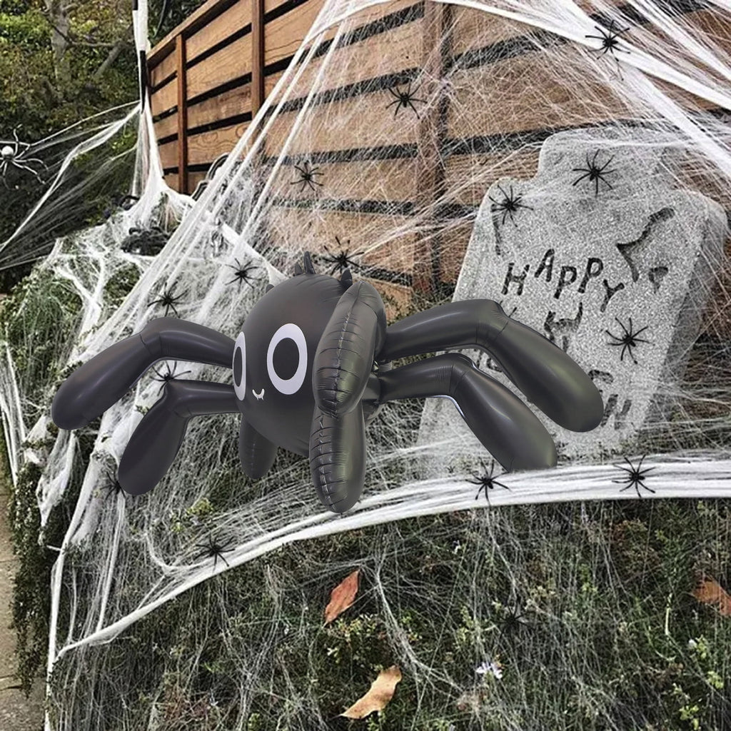 TaTaai Gift Spider Foil Balloon, Large Cute 6-Legged Black Spider Design Mylar Balloon for Spooky Trick-or-Treating, Decorations, and Halloween Party Supplies