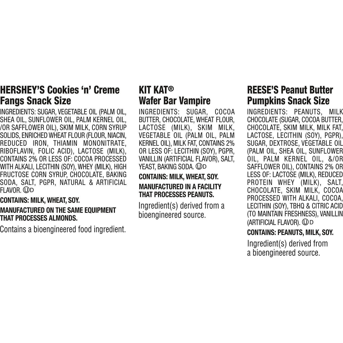 Hershey's, Kit Kat and Reese's Assorted, Halloween Candy Variety Bag, 10.74 oz (20 Pieces)