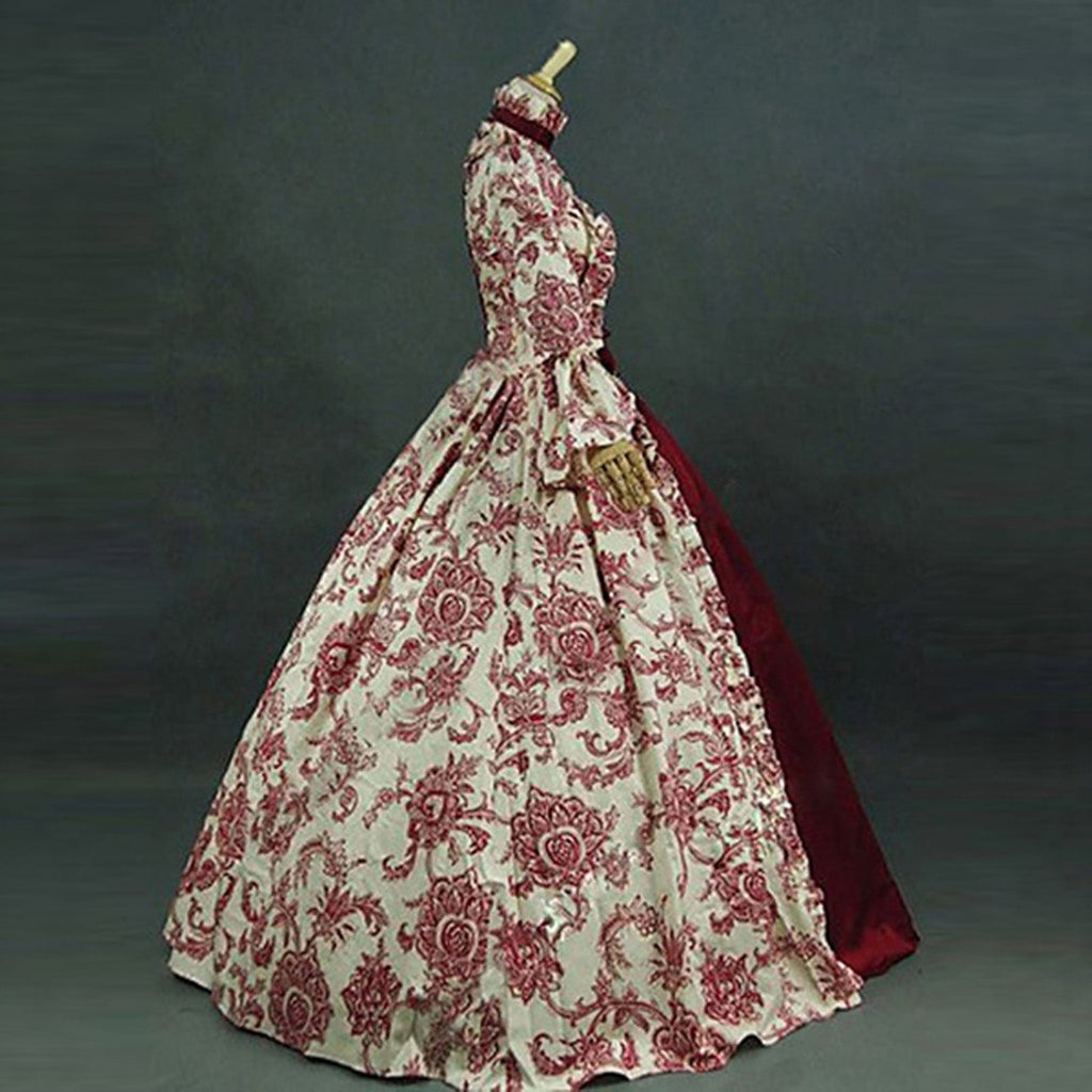 Hvyesh Plus Size Medieval Dress for Women Formal Ball Gown Victorian Dress Trumpet Sleeve Gorgeous Cocktail Party Dress