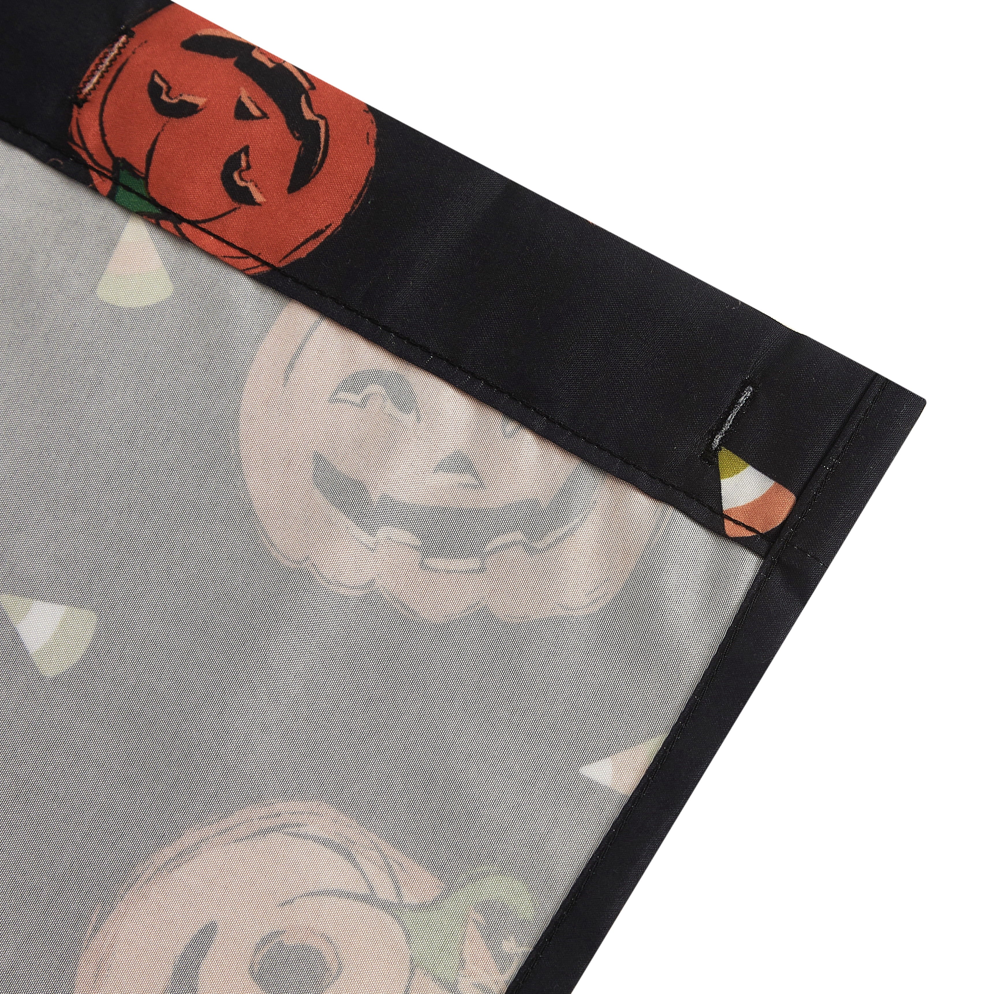 Way To Celebrate Jack-o'-Lantern Shower Curtain Set with 12 Hooks, Black
