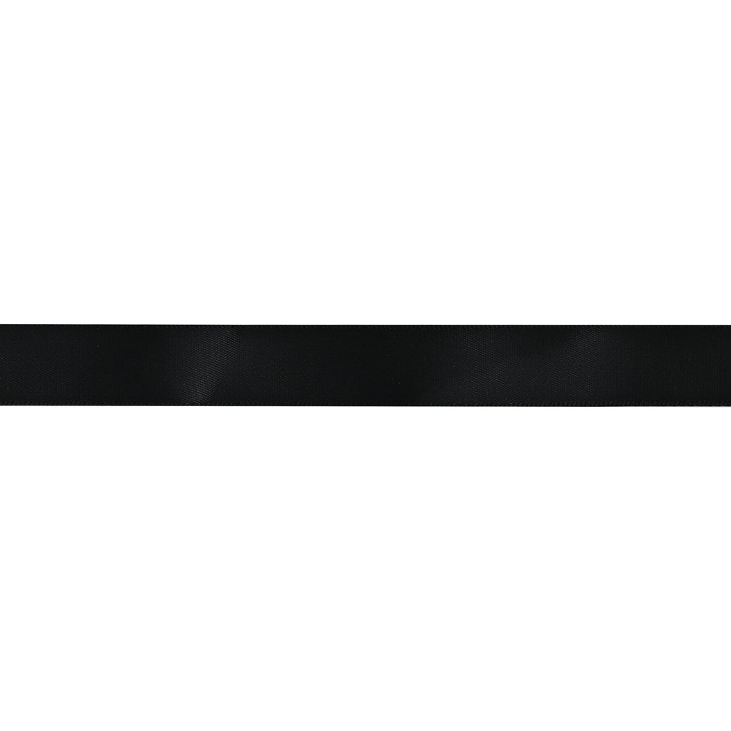 Gwen Studios 5/8" Black Satin Ribbon, 7 Yards