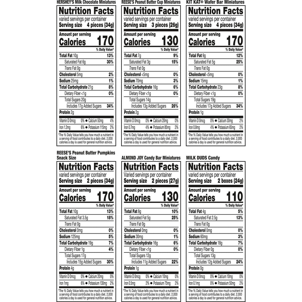 Hershey Assorted Chocolate, Halloween Candy Variety Bag, 23.05 oz (55 Pieces)