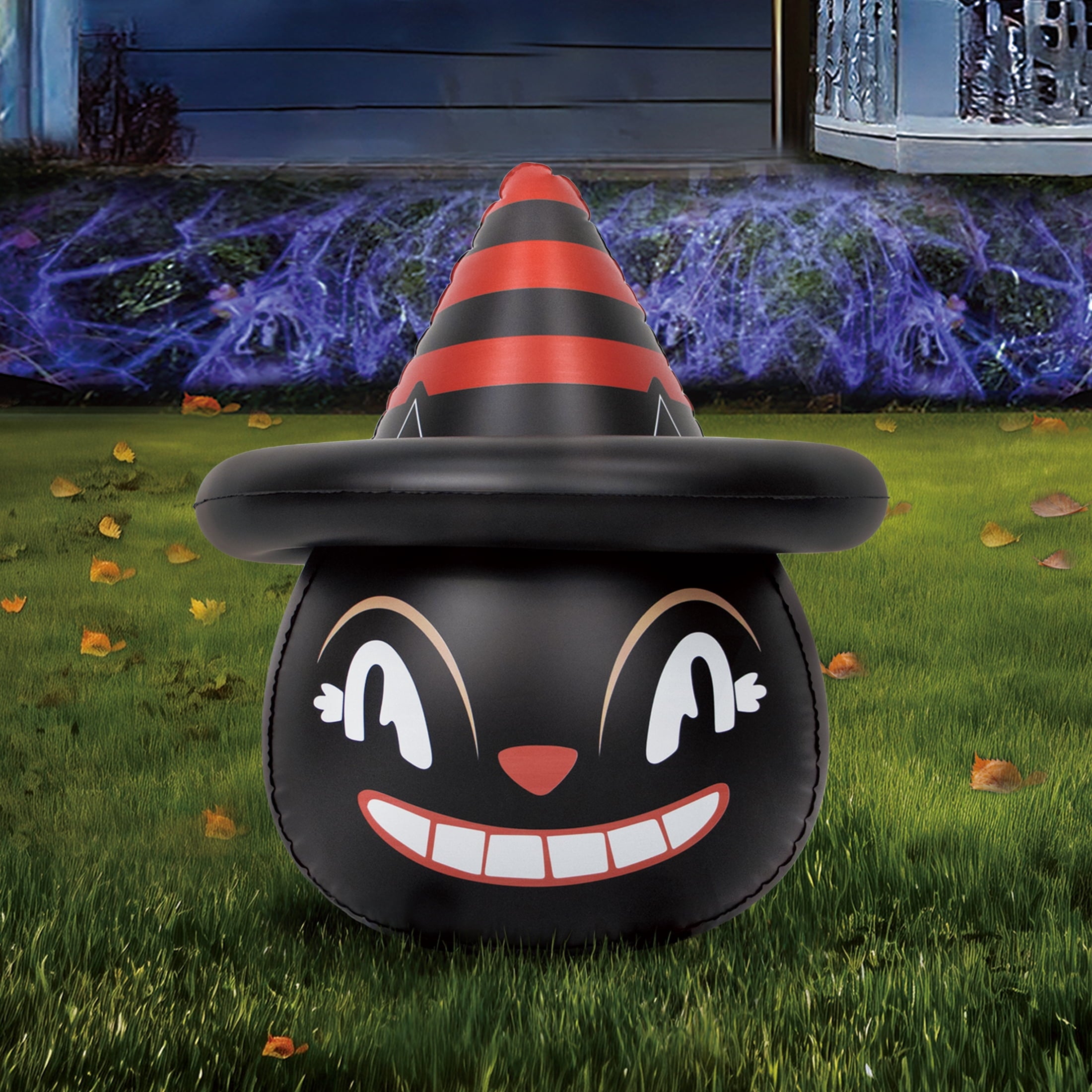 Blow-Up Vintage Cat Yard Inflatable, Multicolor, 2.5', Halloween by Way To Celebrate