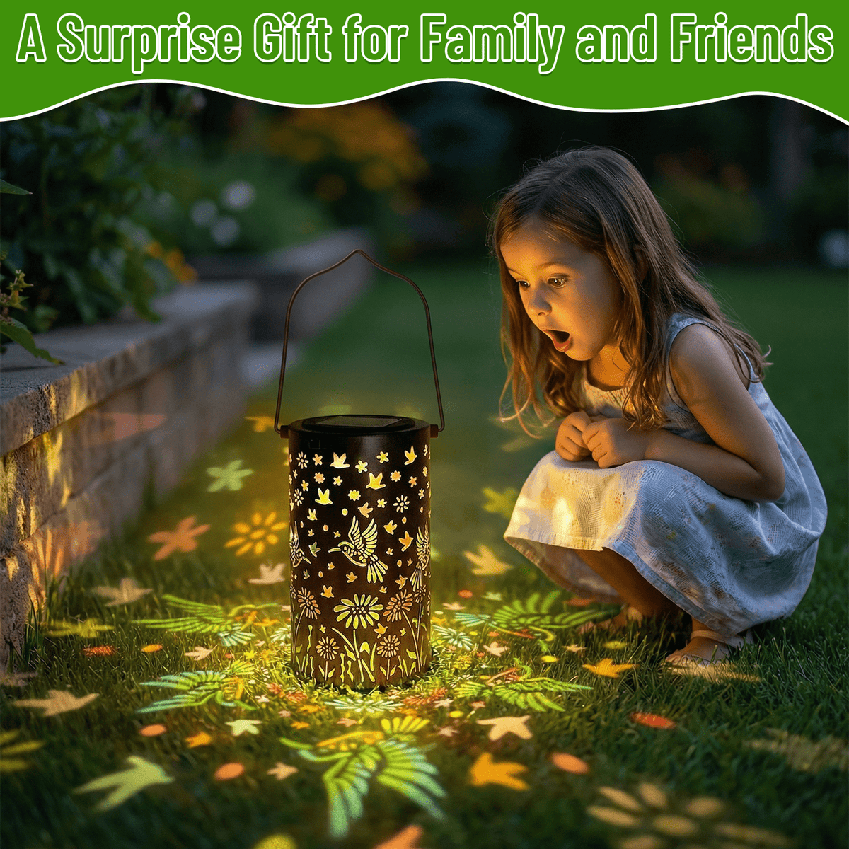 Colorful Solar Lanterns IP65 Outdoor Waterproof, Mother's Day Gifts for Women Mom Grandma - LED Colorful Sunflower Solar Lights Metal Hanging Lantern for Patio Yard Porch
