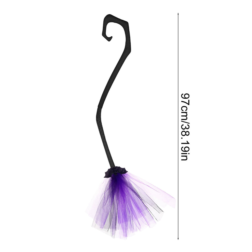 Halloween Decoration Indoor, 5.5 Ft Giant Light-Up Witches Broom, Rustic Halloween Decor for Porch, Yard, Front Door