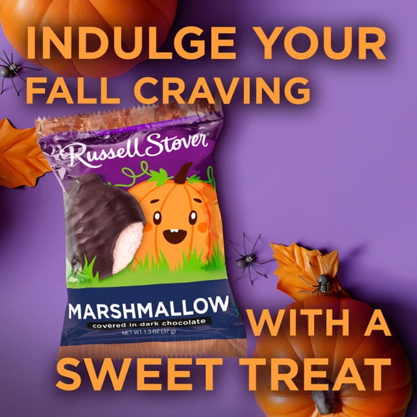 RUSSELL STOVER Halloween Milk Chocolate Peanut Butter Pumpkin, 1.3 oz. (Pack of 18)