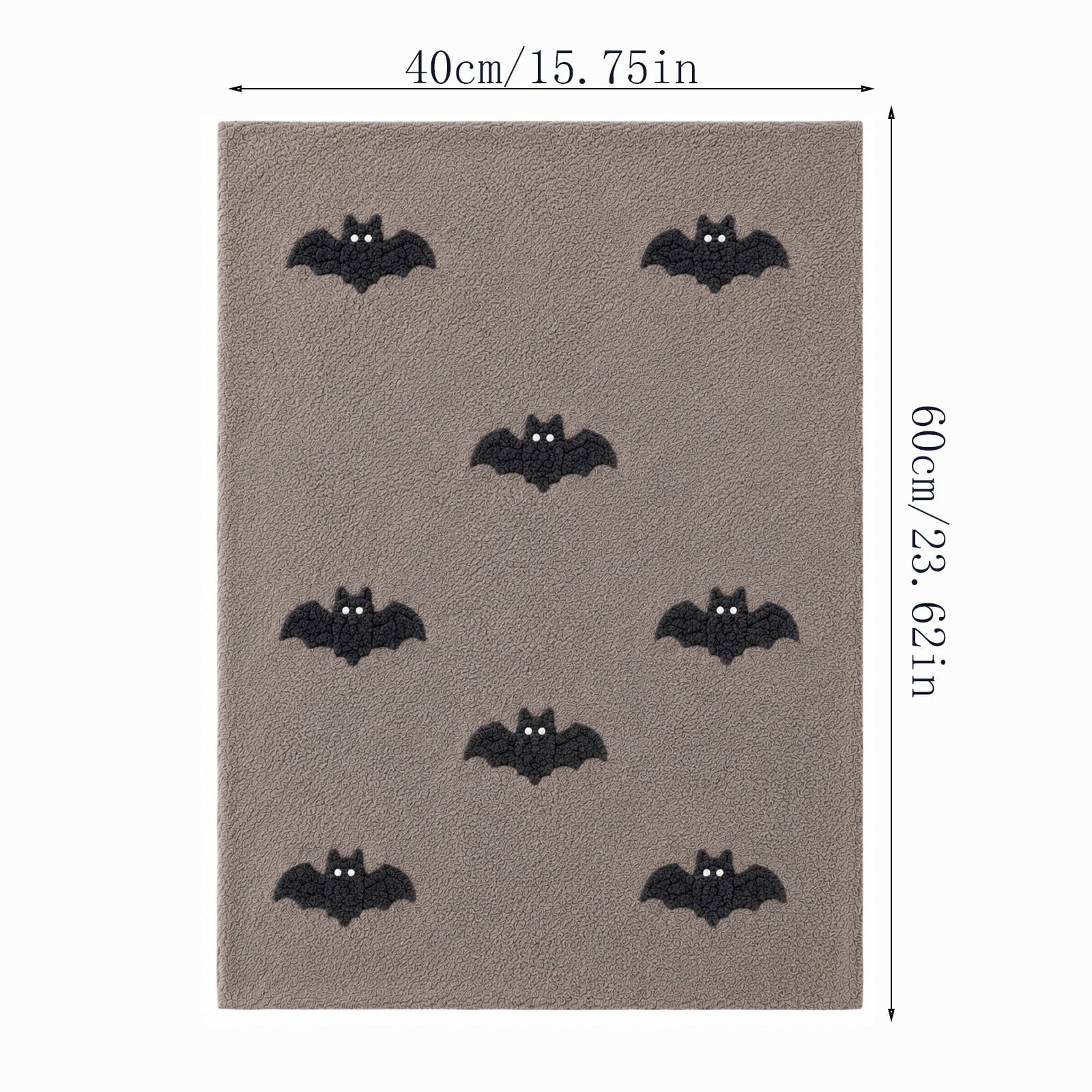 OutmaxHome Halloween Theme Cute Ghost Print Doormat, 15.8x23.6 Inch Non-Slip Absorbent Mat, Easy to Clean, for Front Door, Porch, Farmhouse