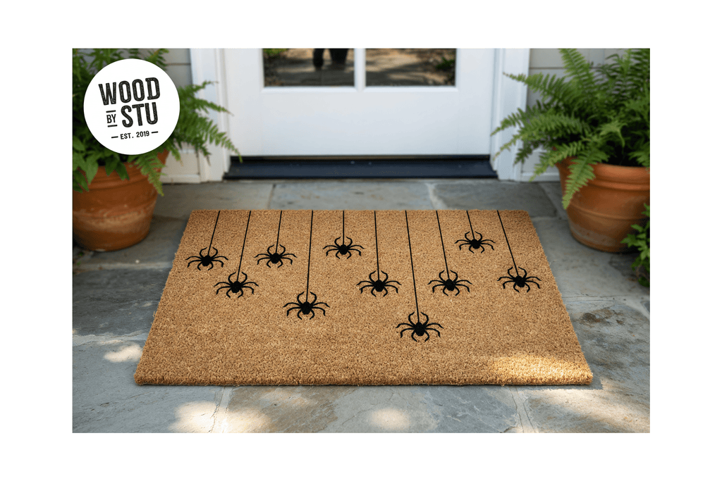 Spiders Halloween Door Mat | Funny Doormat | Welcome Mat | Halloween Decor | Funny Door Mat | Home Doormat | Halloween Mat | Cute Spider