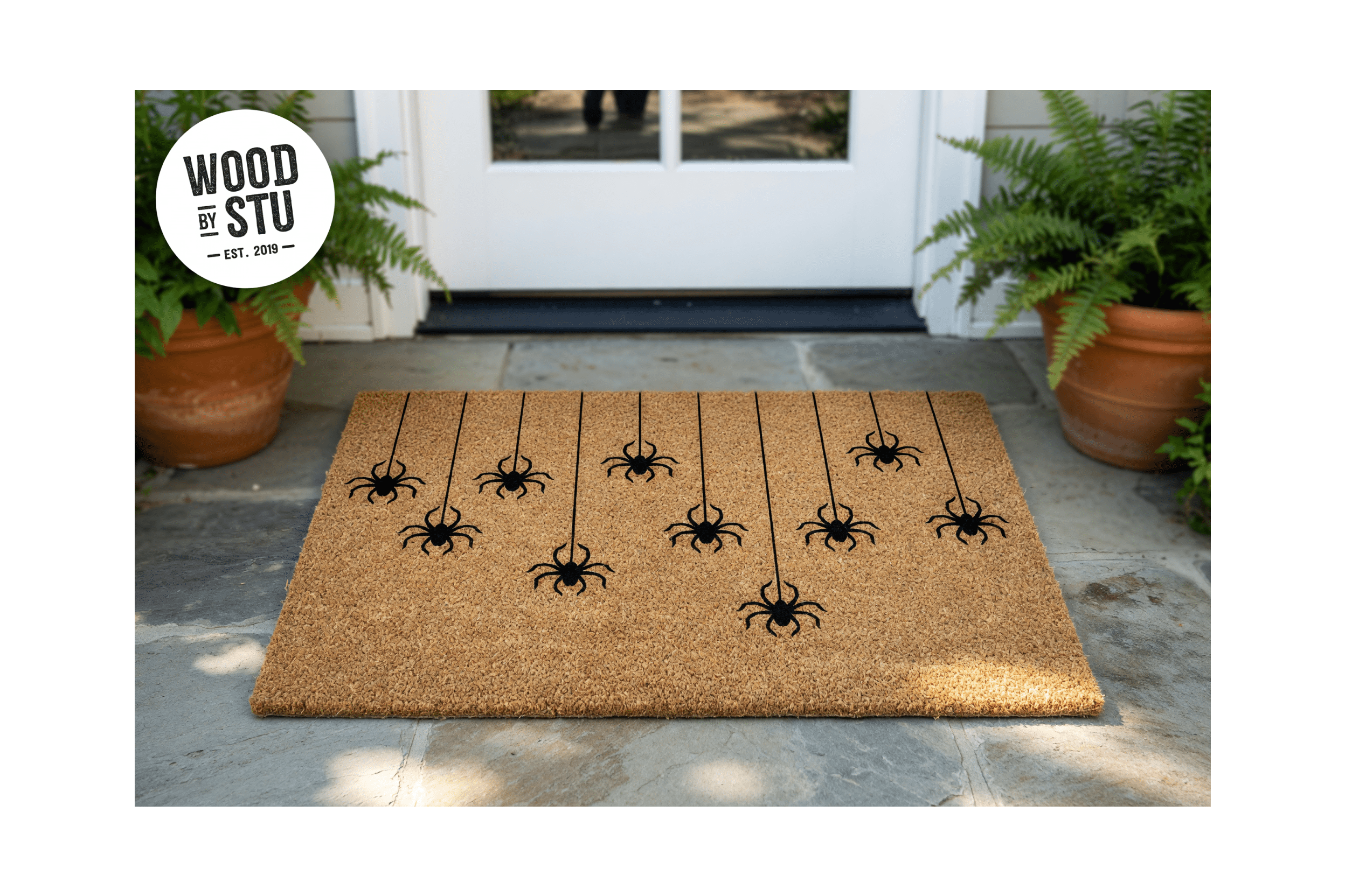 Spiders Halloween Door Mat | Funny Doormat | Welcome Mat | Halloween Decor | Funny Door Mat | Home Doormat | Halloween Mat | Cute Spider