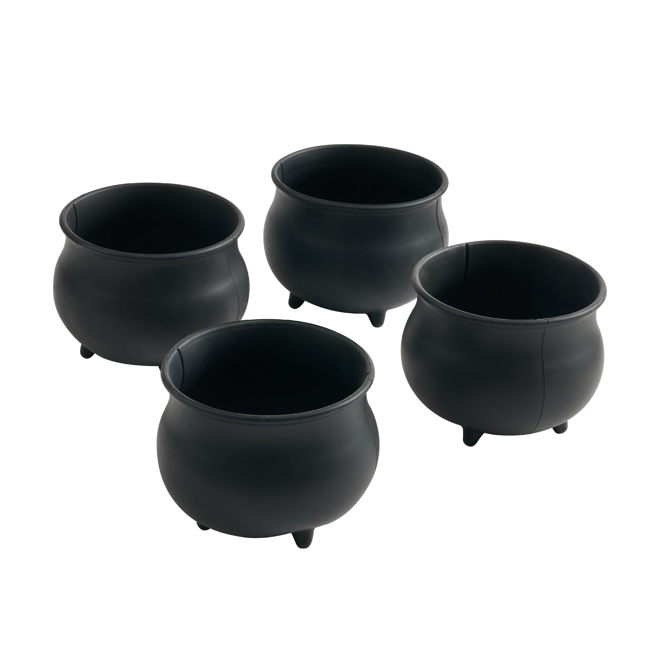 Way To Celebrate 4-Piece Silicone Cauldron Baking Cup Set, Black