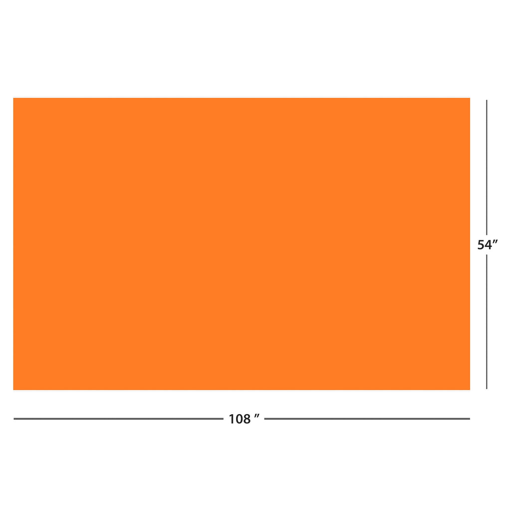Way To Celebrate Rectangular Plastic Table Cover, Orange, 54 in x 108 in, 1 Count