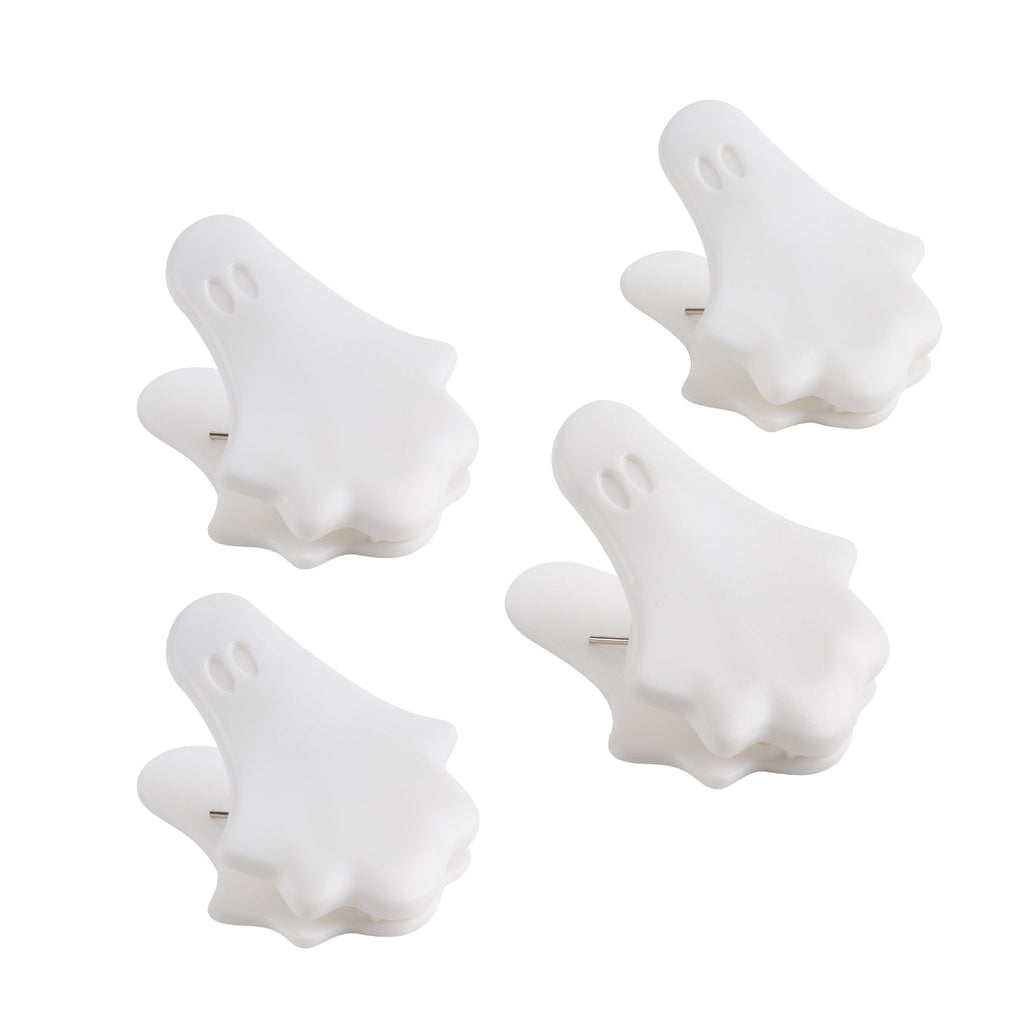 Way To Celebrate 4-Piece Bag Clips, Ghost, White
