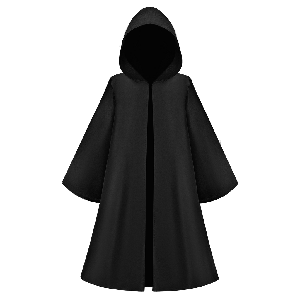 Joyfy Boys Renaissance Costumes, Kids Knight Costume, Black Cloak Tunic Hooded Robe Halloween Costume for Child Halloween Party Cosplay