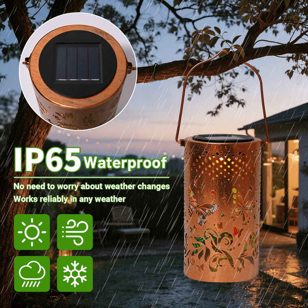 Colorful Solar Lanterns IP65 Outdoor Waterproof, Mother's Day Gifts for Women Mom Grandma - LED Colorful Sunflower Solar Lights Metal Hanging Lantern for Patio Yard Porch