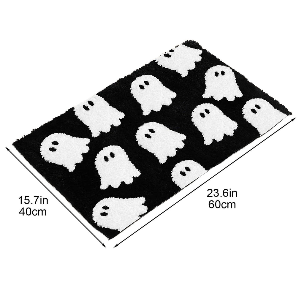 WWC Halloween Door Mat, 32x20 inch Halloween Decor Thick Non Slip Ghost doormat, Entryway Rug for Fall Party Indoor Outdoor Front Porch