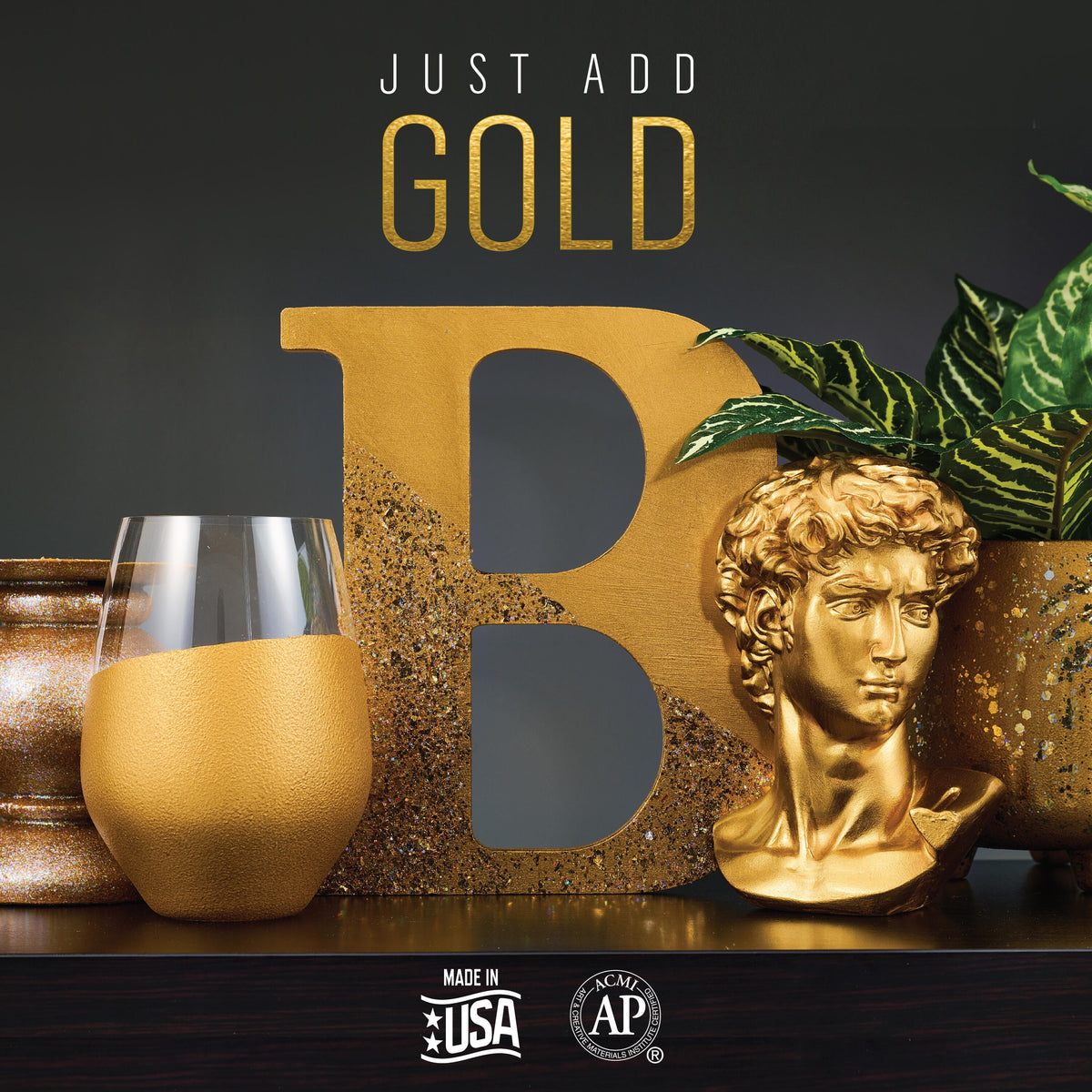 FolkArt Best of Golds Acrylic Craft Paint Set Featuring 5 Premium Gold Paint Formulas